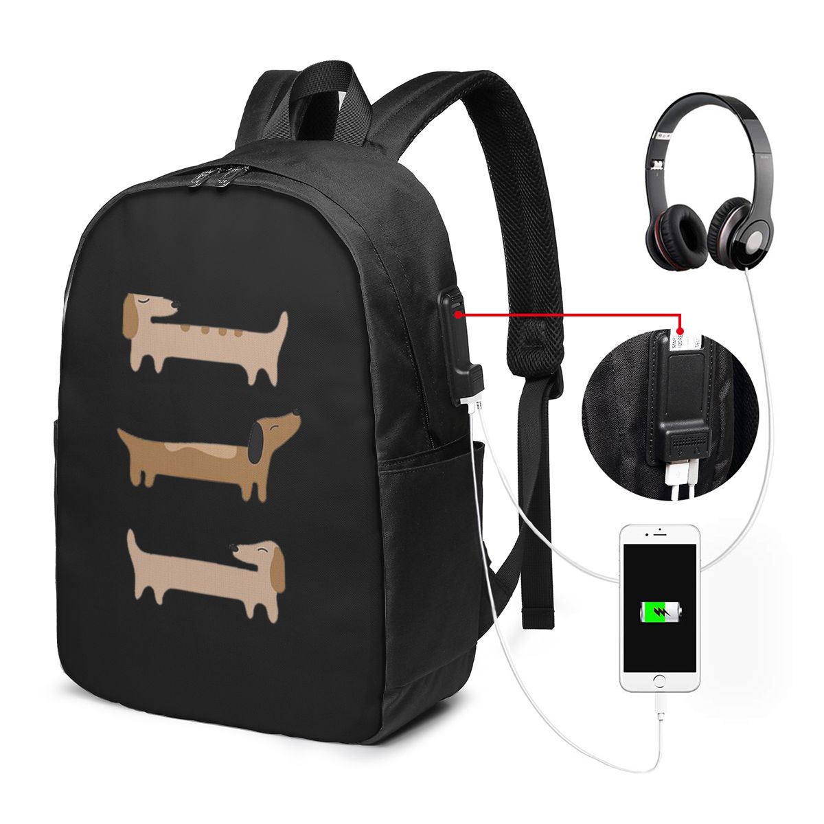 Women Bags Laptop - Decoración del hogar - Mochila Dachshund,