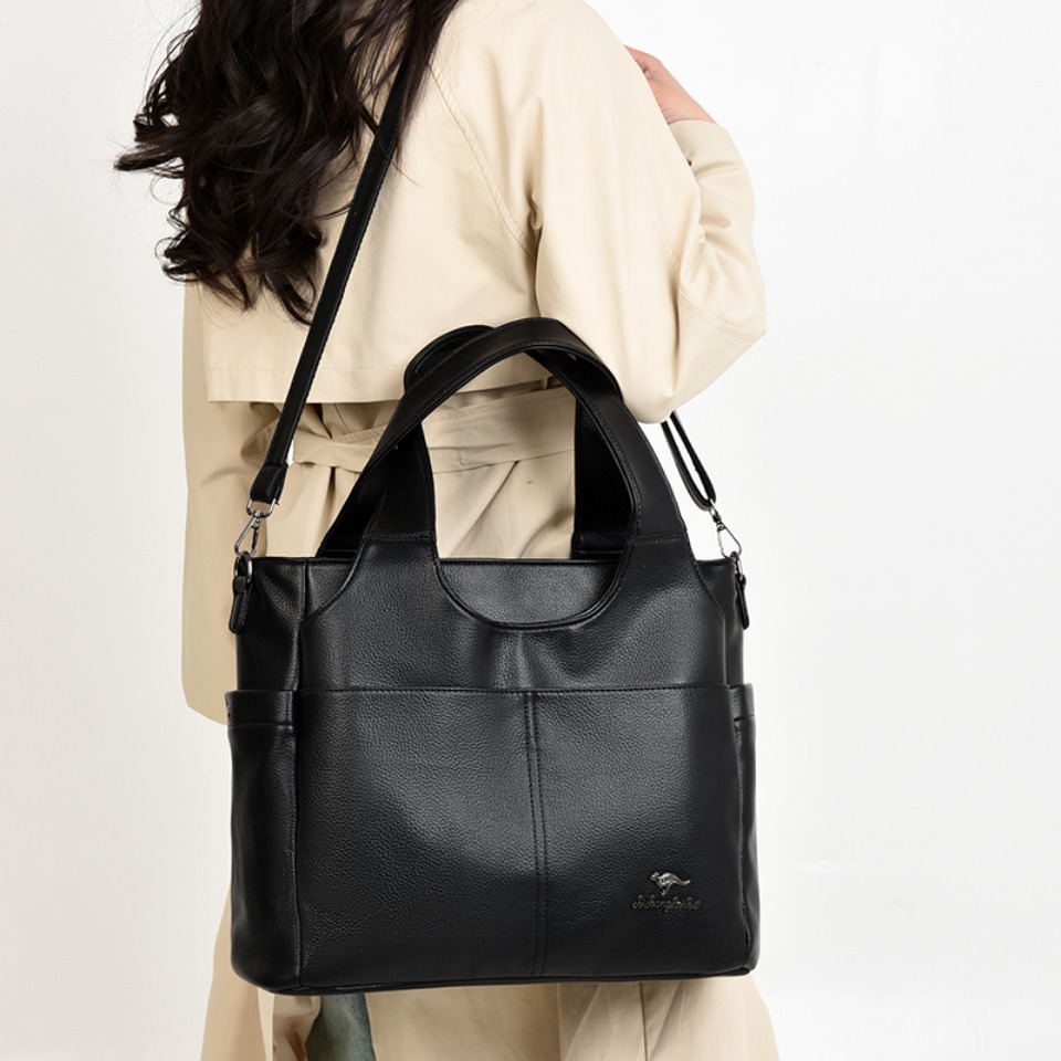 Bolso Tote de Cuero Suave con  - Women Bags Polene reseña y precio