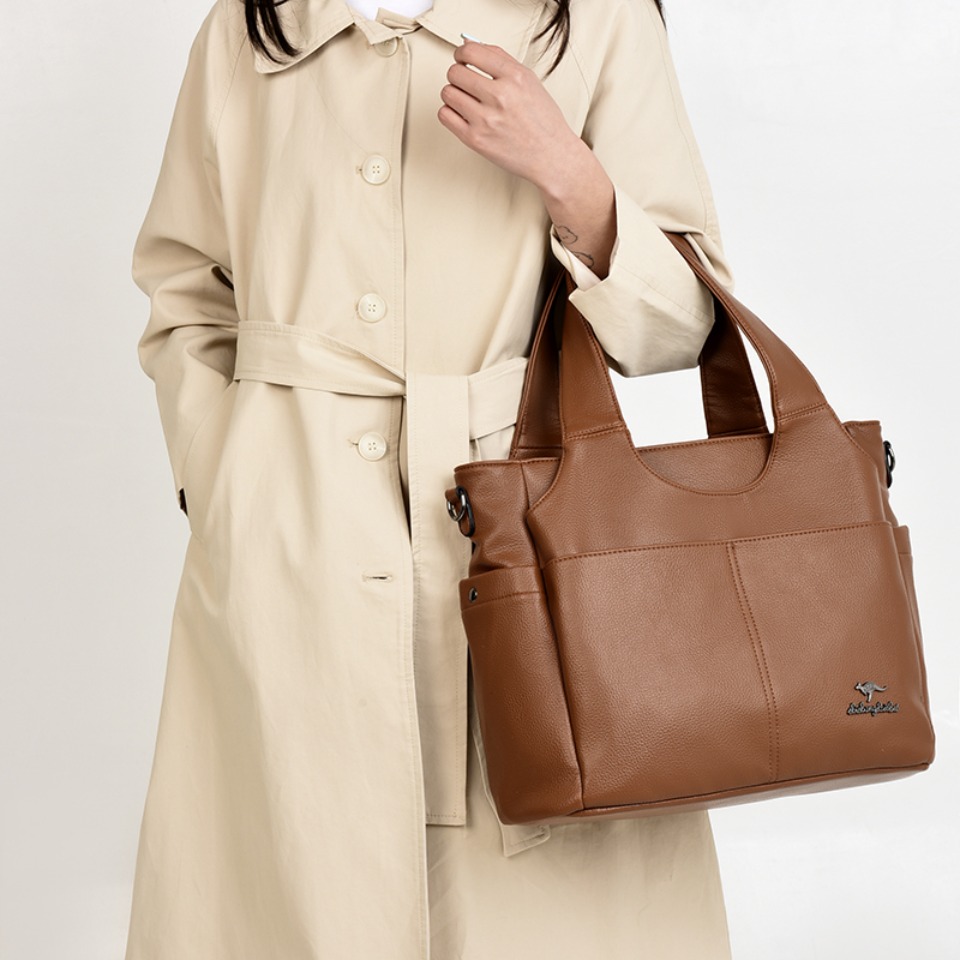 Bolso Tote de Cuero Suave con  - Women Bags Polene reseña y precio