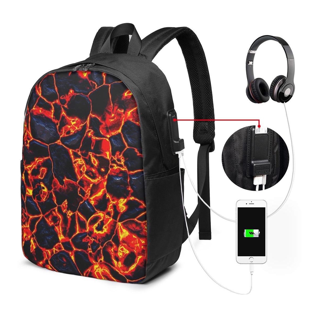 Mochila Magma Volcano Lava Fir - Women Bags Laptop reseña y precio