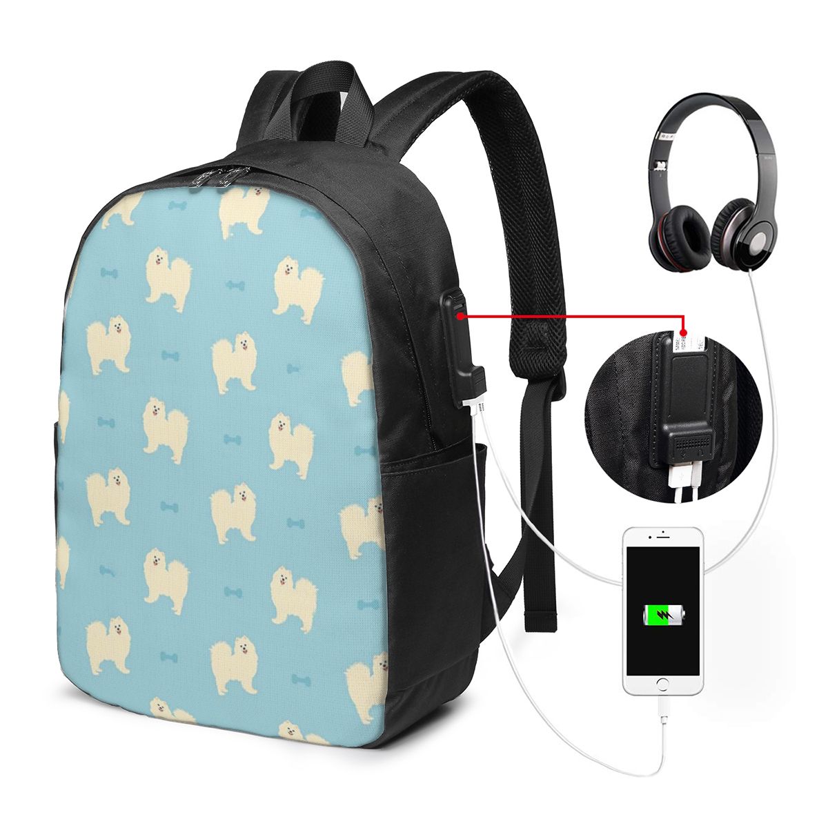 Mochila Samoyed Dog para viaje - Women Bags Laptop reseña y precio