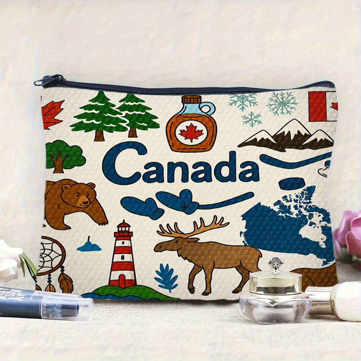 Una bolsa de cosméticos con te - Women Bags In Canada reseña y precio