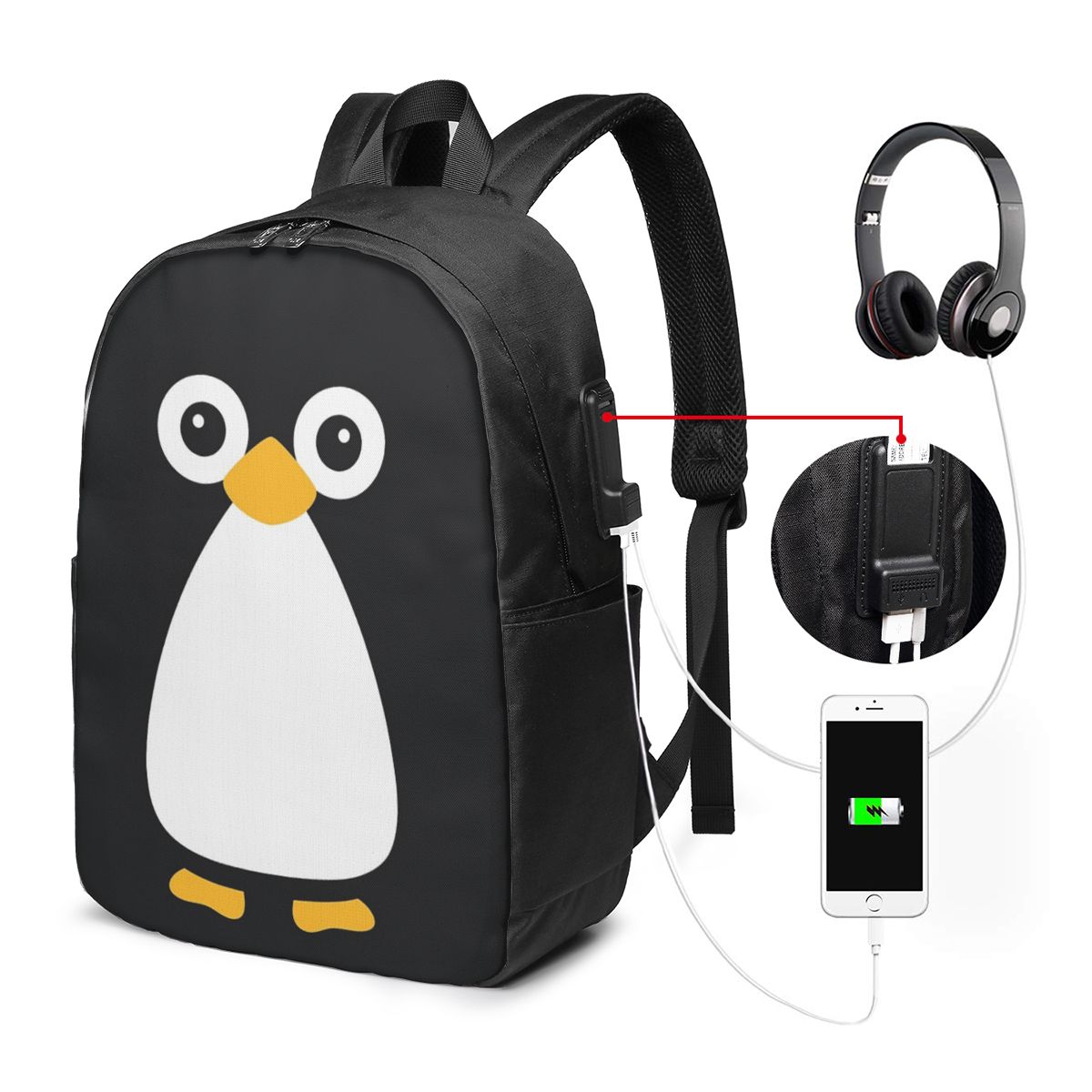 Mochila con diseño de pingüino - Women Bags Laptop reseña y precio