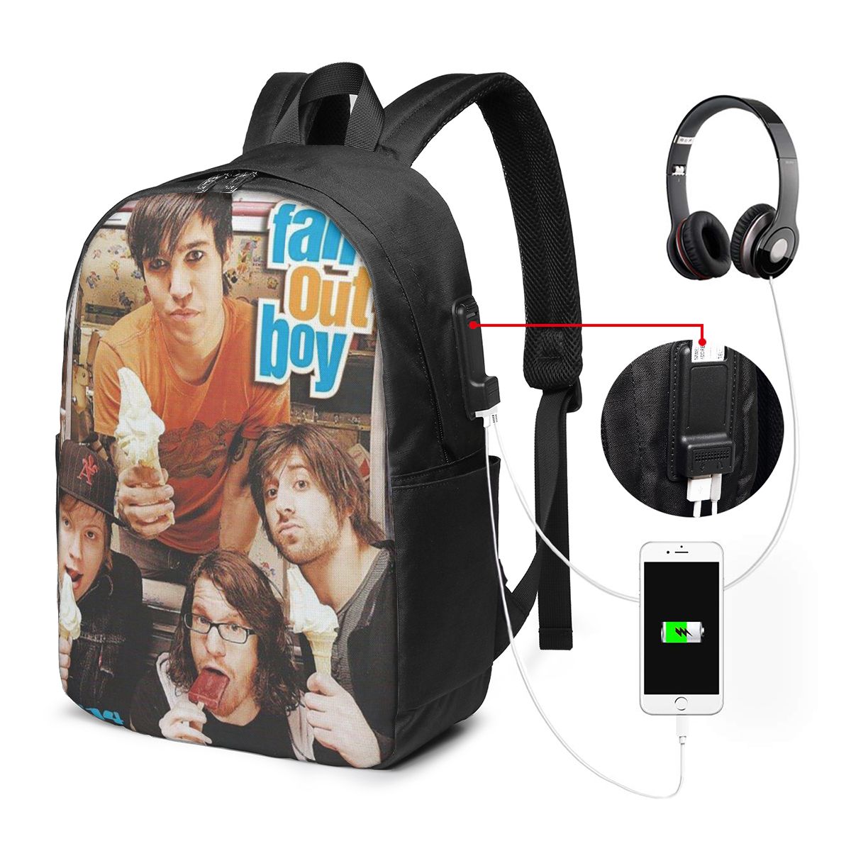 Mochila Fall Out Boy, bolsa de - Women Bags Laptop reseña y precio